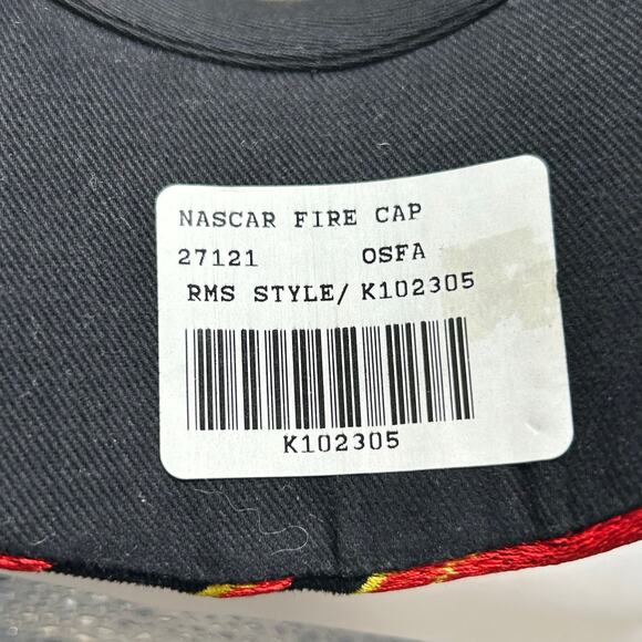 Checkered Flag Sports Cap Unisex OSFA Black Nascar Fire Baseball Cap NEW - Picture 8 of 8